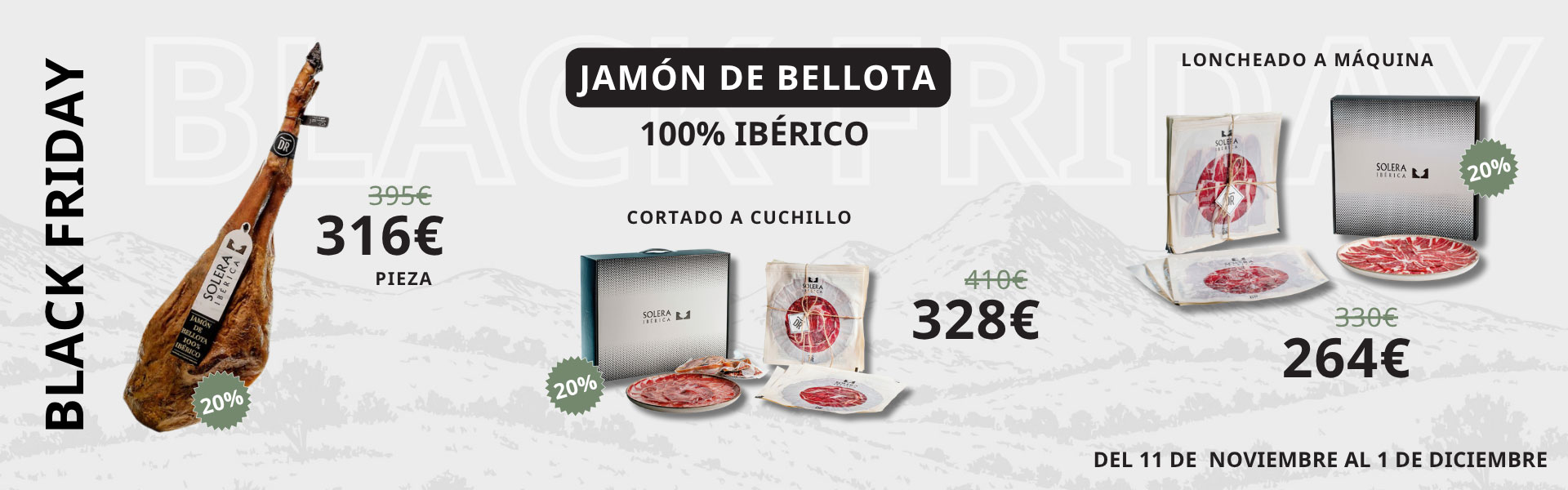 Black Friday Jamón de Bellota 100% Ibérico